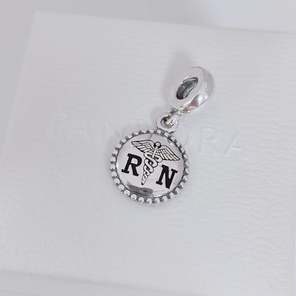 Pandora RN Registered Nurse Charm Life Saver Dangle Charm S925 Silver with box - Picture 6 of 9